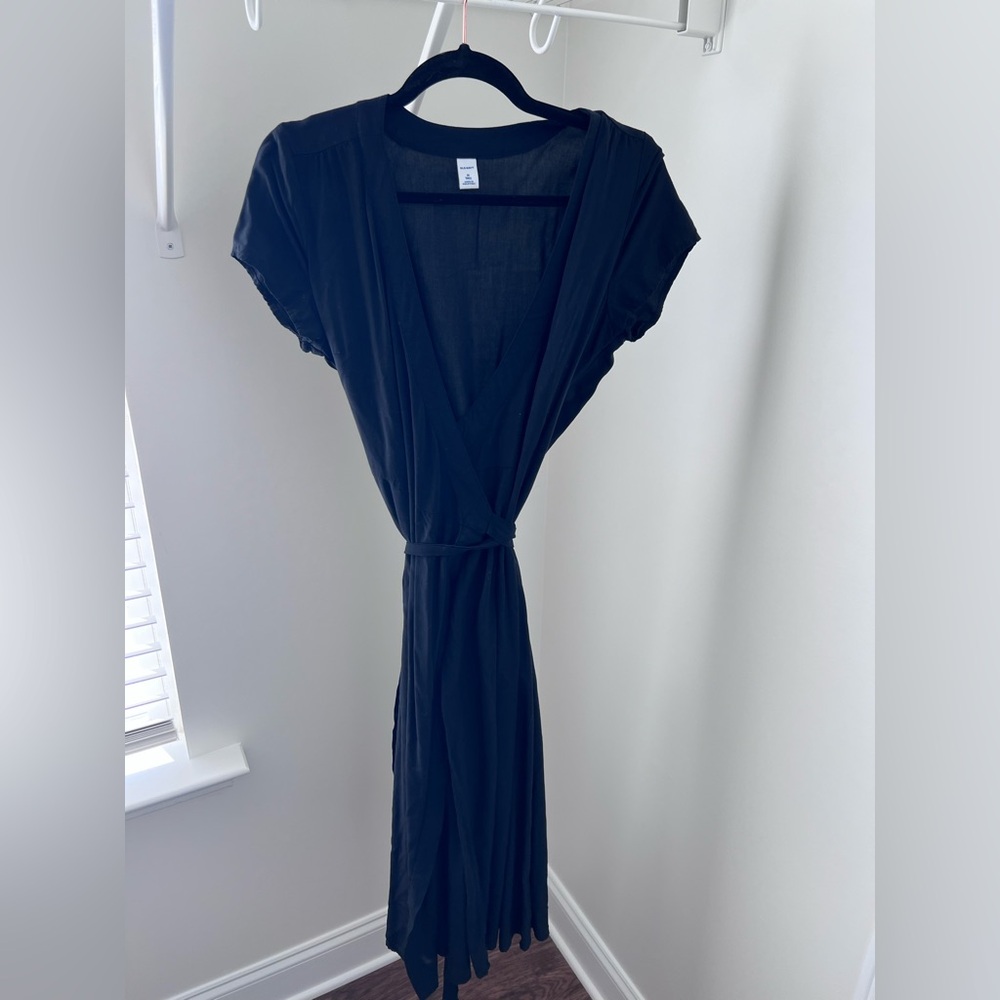 Elegant Black Wrap Dress